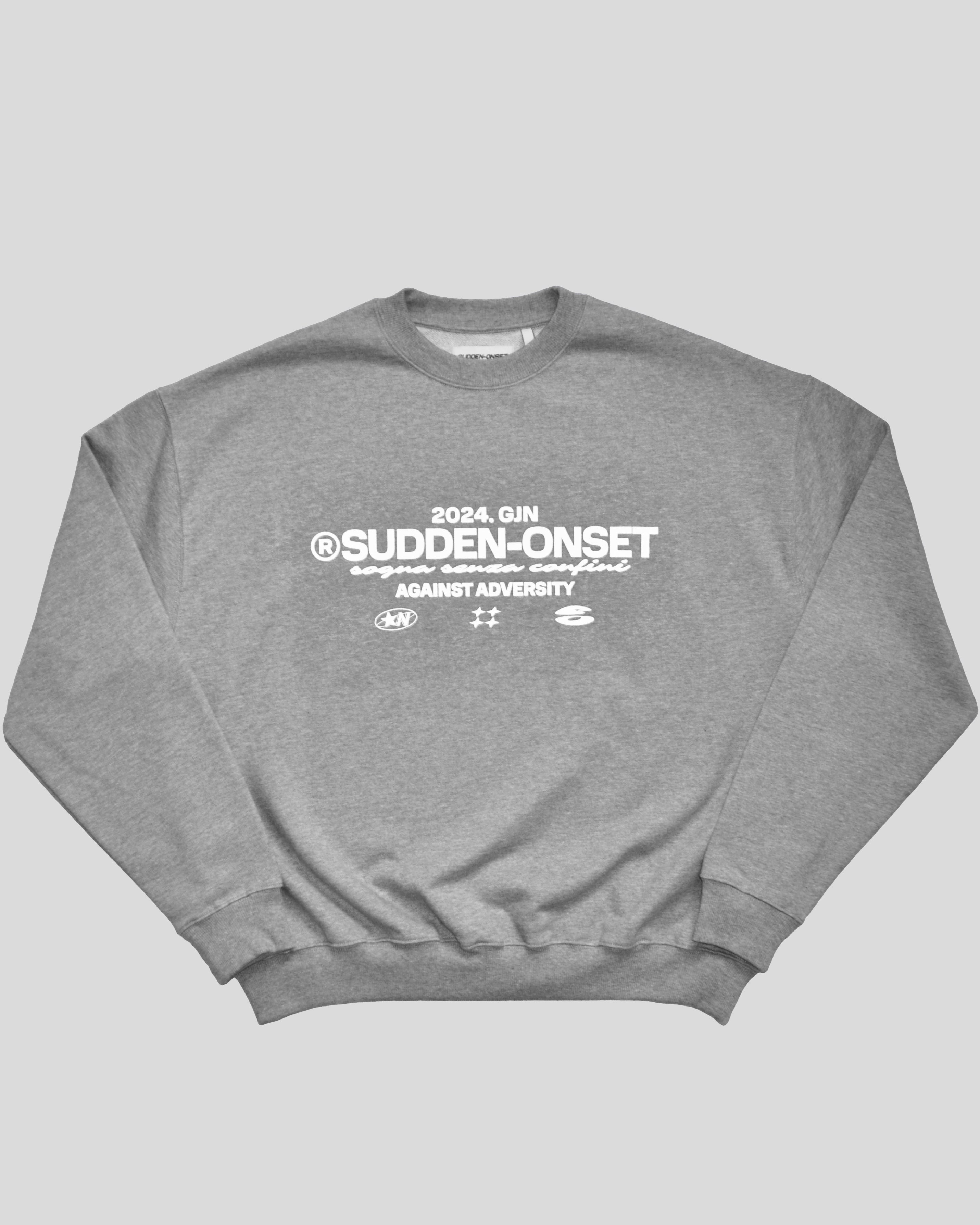 Sudadera Gris Boxy Icon