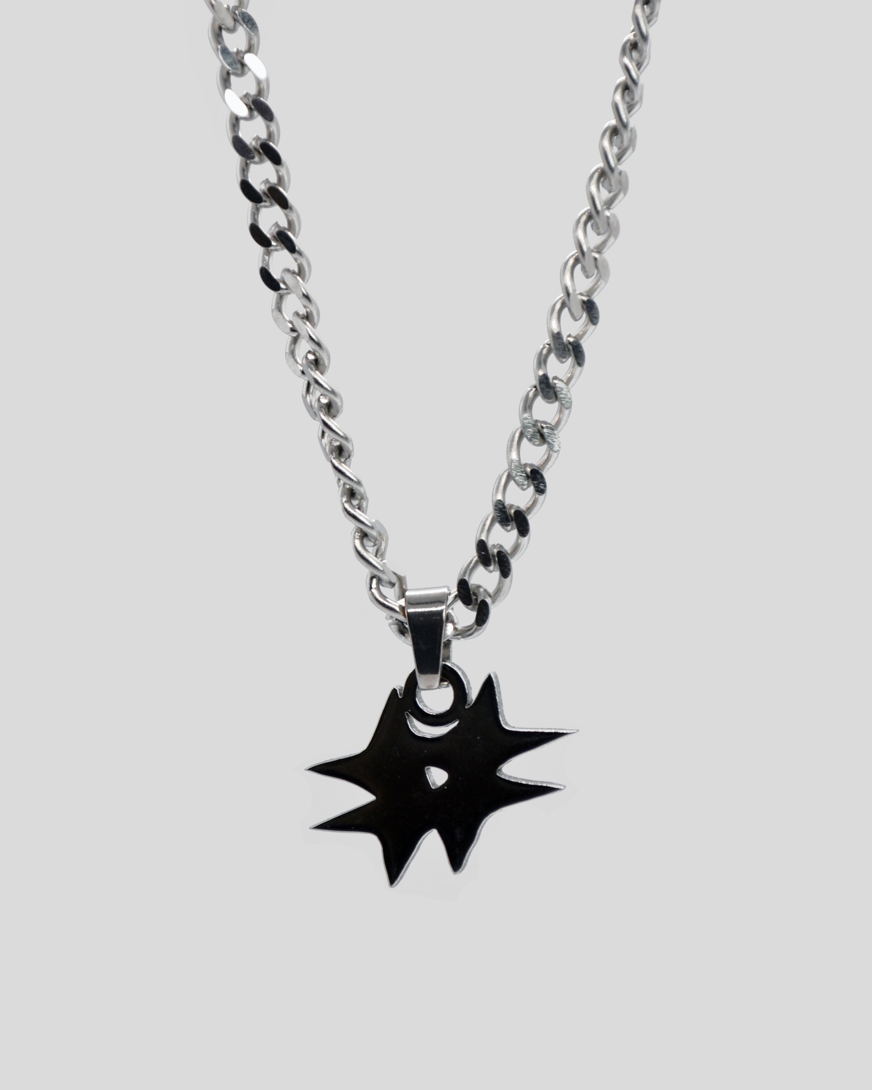 Collar Plateado Distorted Star
