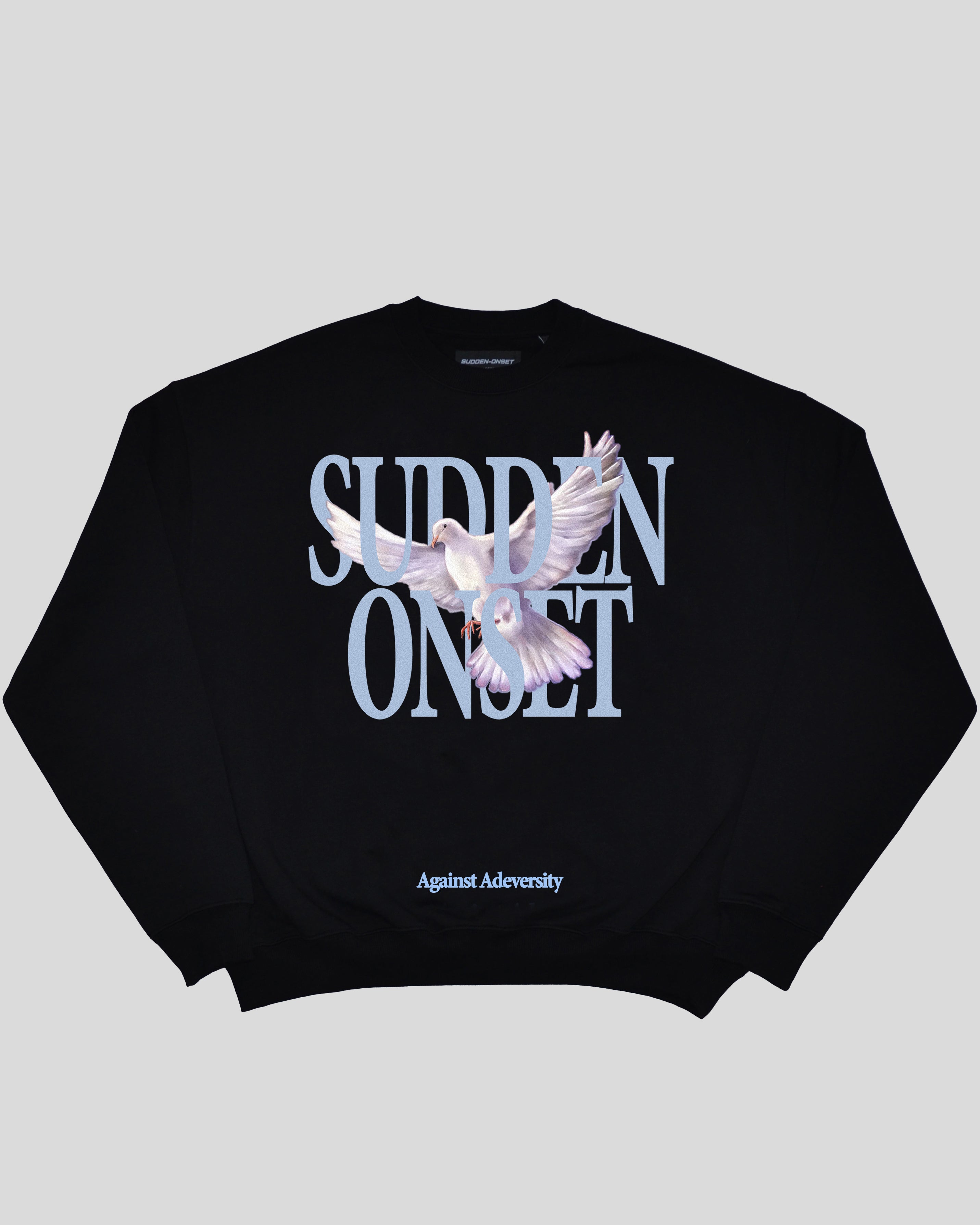 Sudadera Negra Boxy Silent Peace
