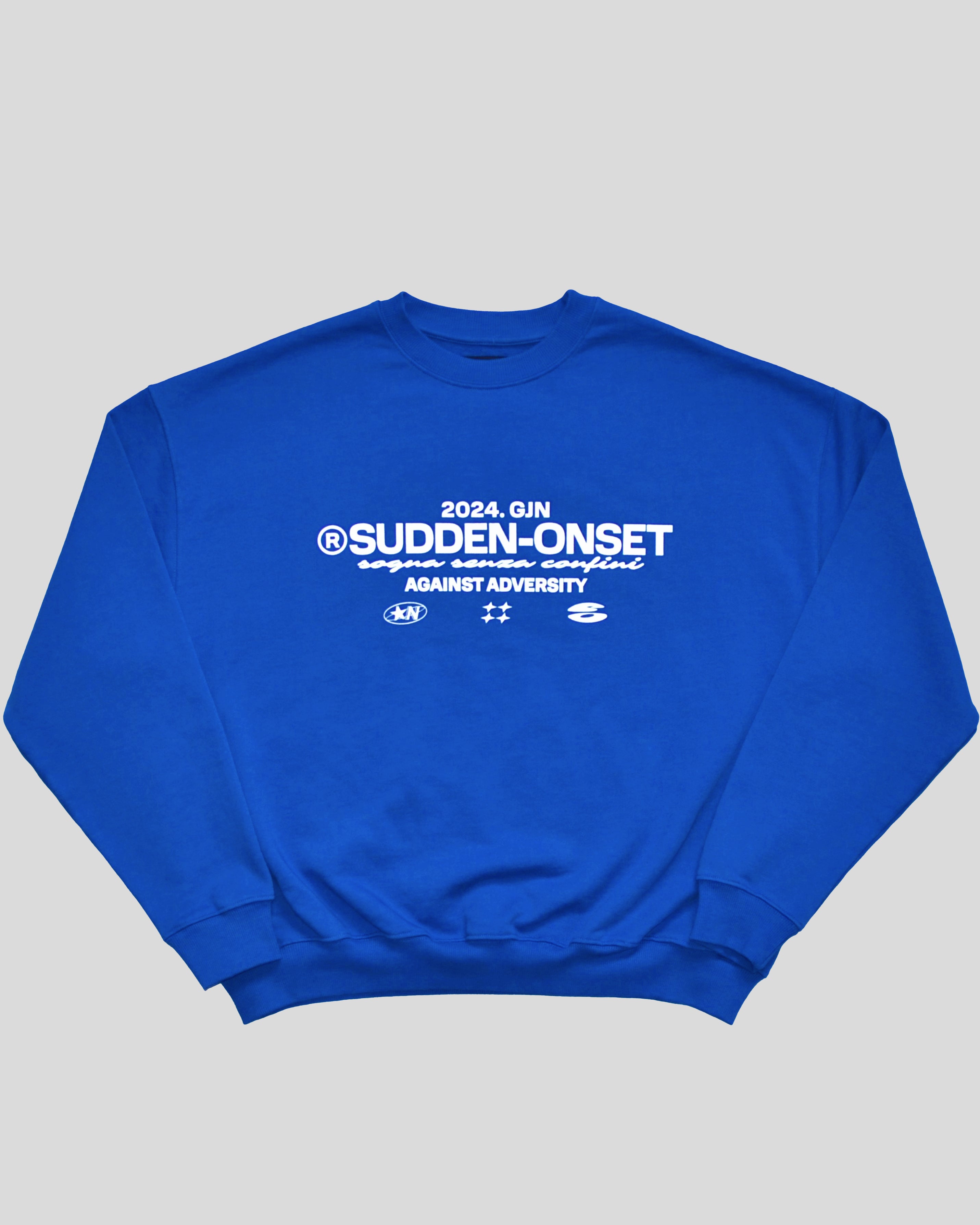 Sudadera Azul Boxy Icon