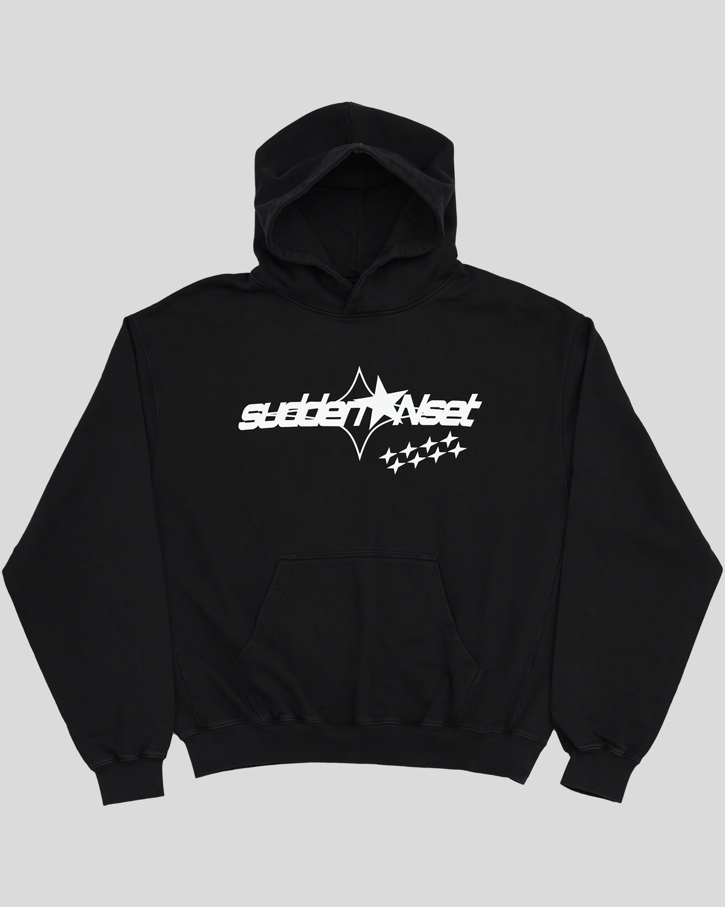 Sudadera Negra Vintage Boxy RAW