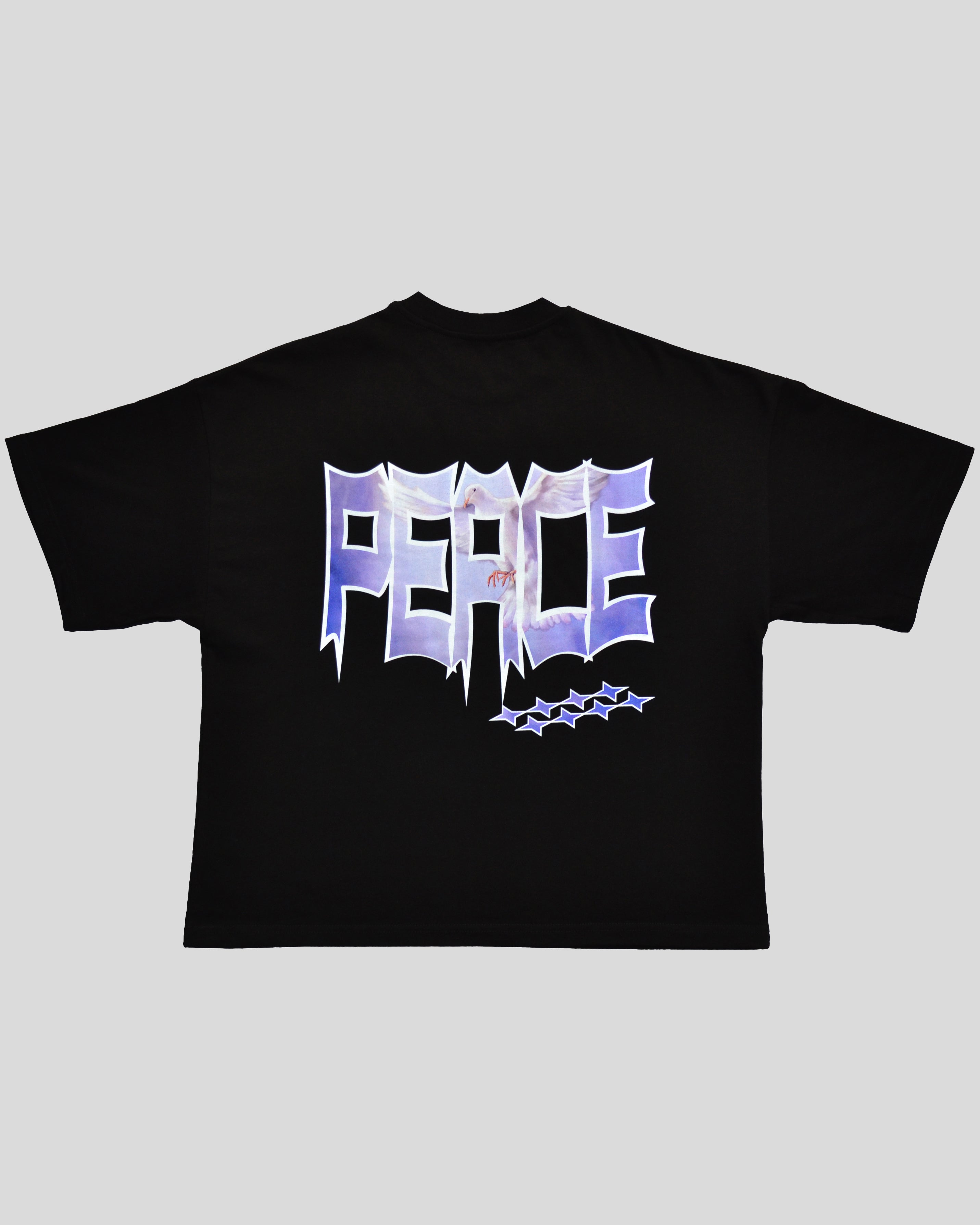 Camiseta Negra Boxy Silent Peace