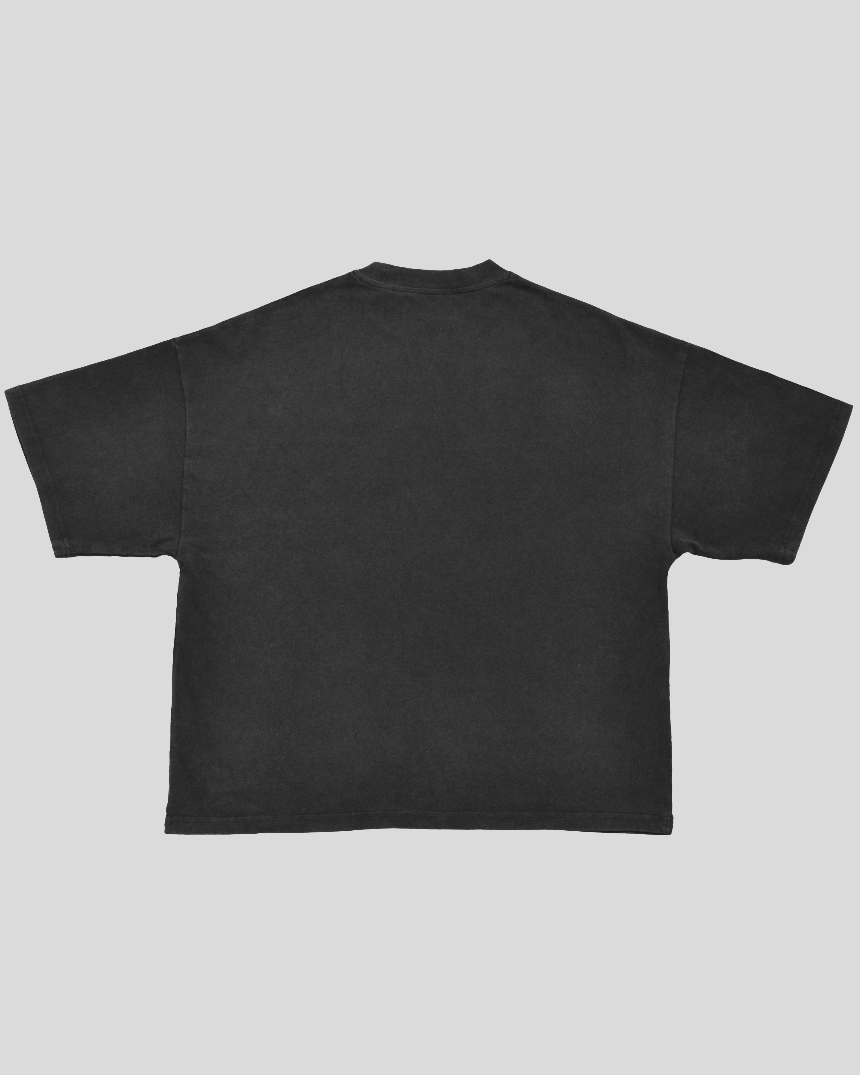 Camiseta Negra Vintage Boxy Étoiles